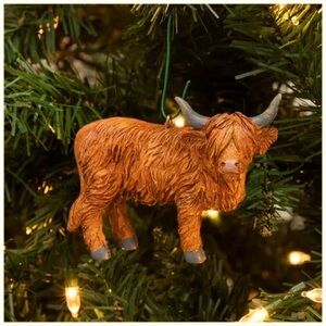 Highland Cow Christmas Ornament - Brown